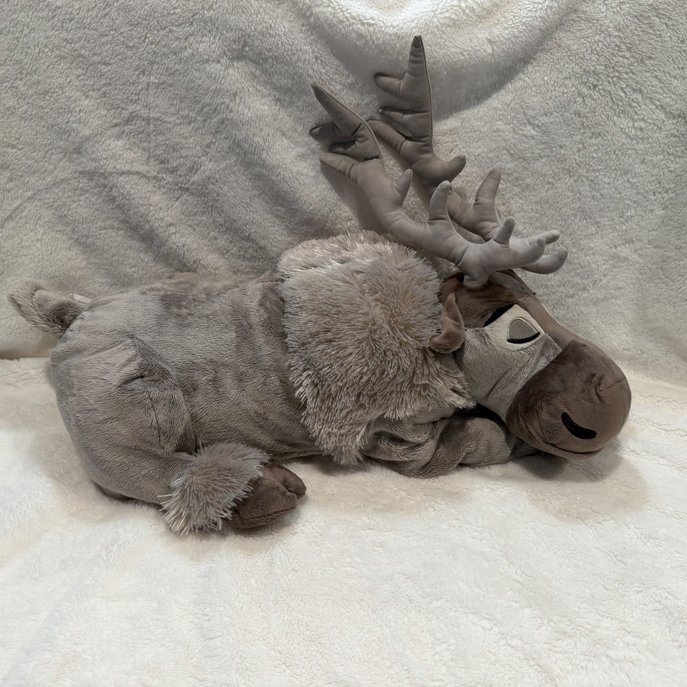 Disney Parks‎ Frozen Sleeping Sven Plush Large Size Stuffed Reindeer 22" Adorbs!